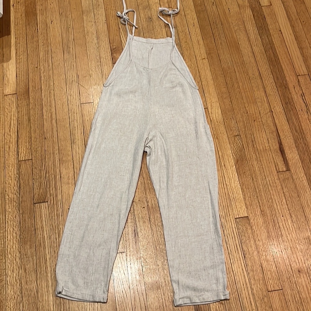 Stillwater Relax fit Linen Blend Some Beachy Overalls - Picture 3 of 17